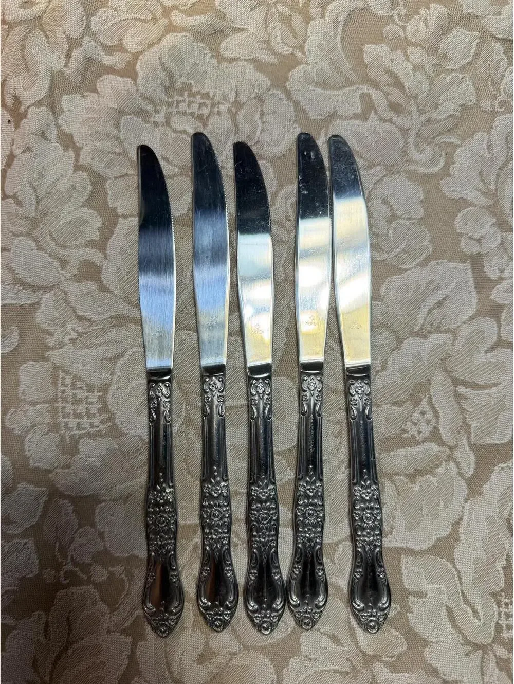 Vintage 22 Ornate Silver Tone Flatware Lot Mixed Spoons Forks Knives